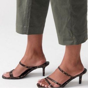 Strappy Sandal Snake Print Kitten Heels | Urban Outfitters